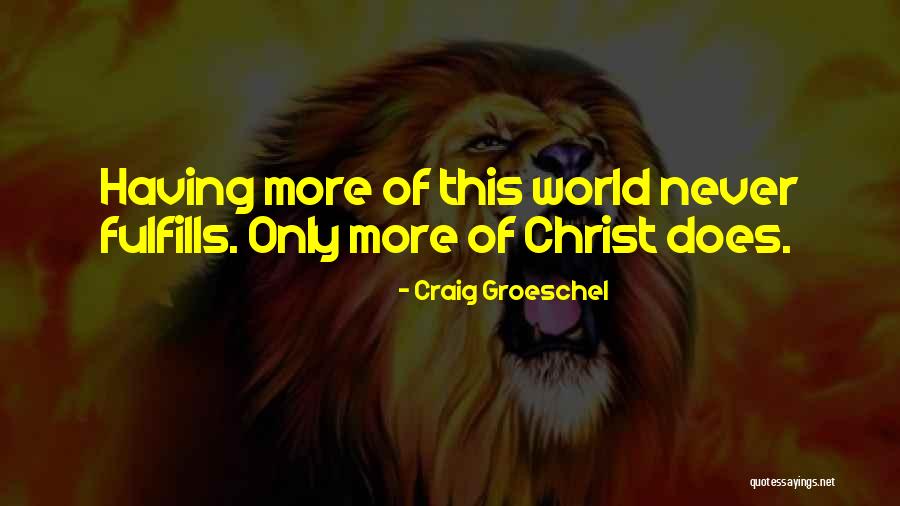 Fulfills Me Quotes By Craig Groeschel