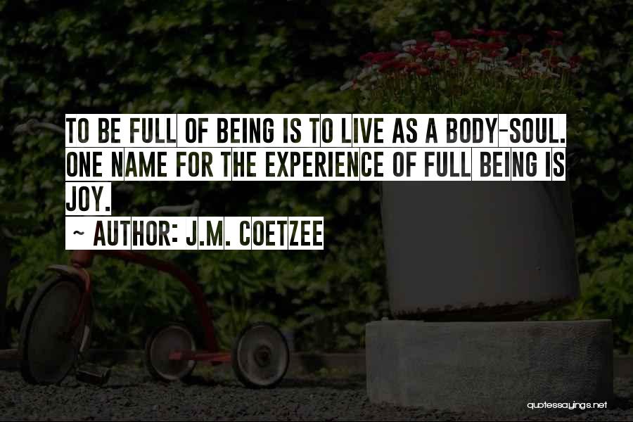 Full Of Joy Quotes By J.M. Coetzee
