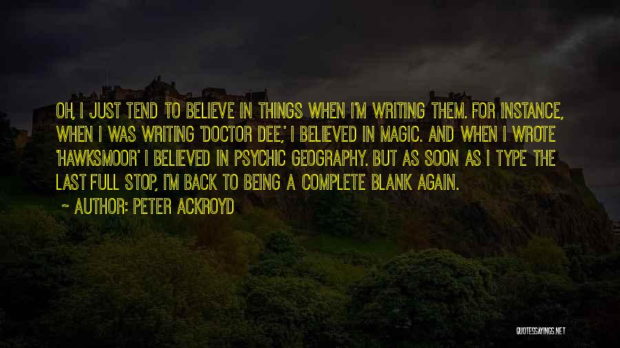 Full Stop And Quotes By Peter Ackroyd