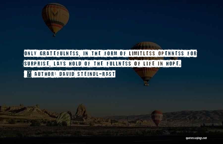 Fullness Of Life Quotes By David Steindl-Rast