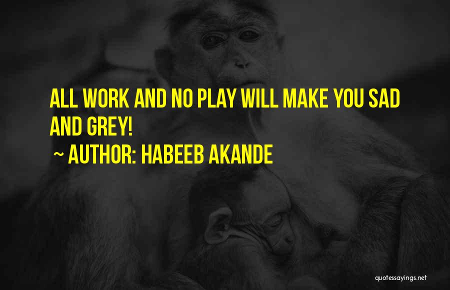 Fun And Hard Work Quotes By Habeeb Akande