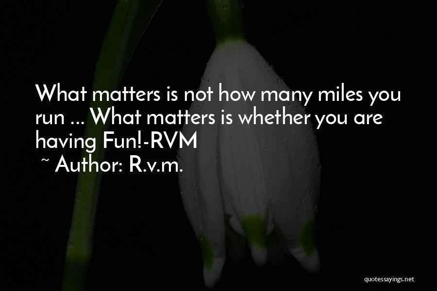 Fun Fun Quotes By R.v.m.