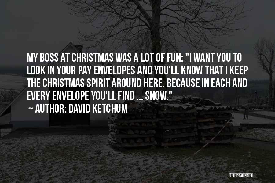 Fun Snow Quotes By David Ketchum