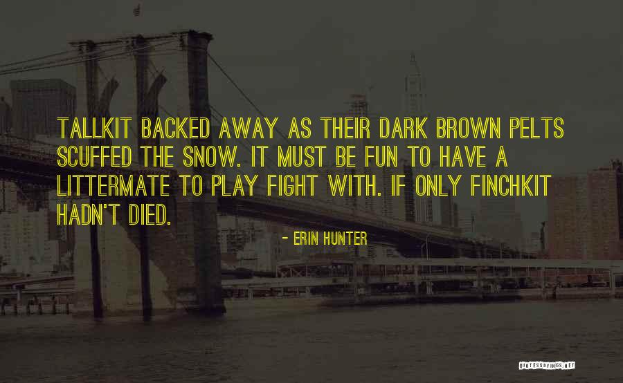 Fun Snow Quotes By Erin Hunter Fun Snow Quotes By Erin Hunter