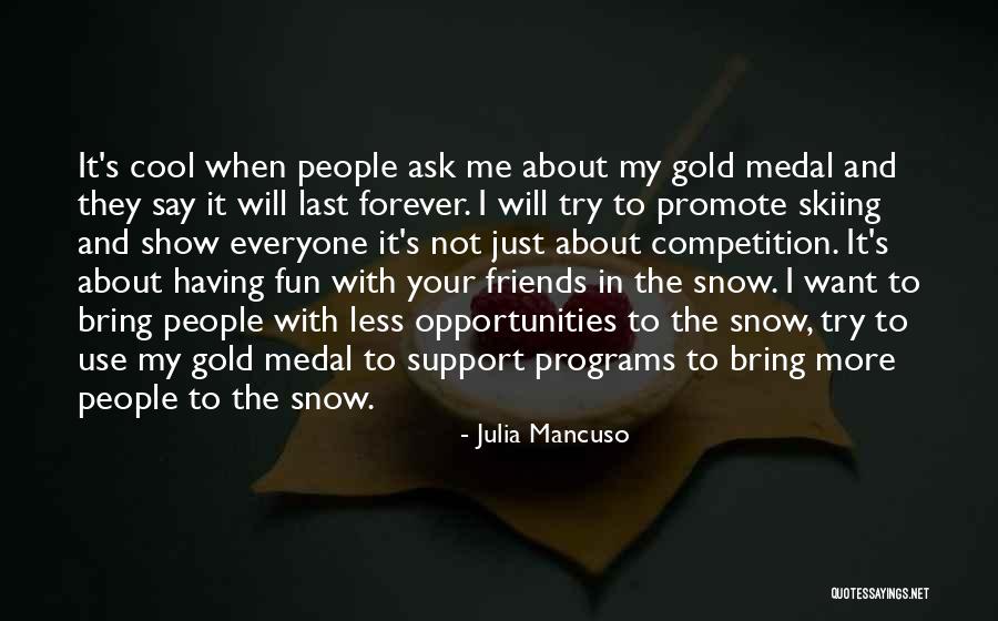 Fun Snow Quotes By Julia Mancuso