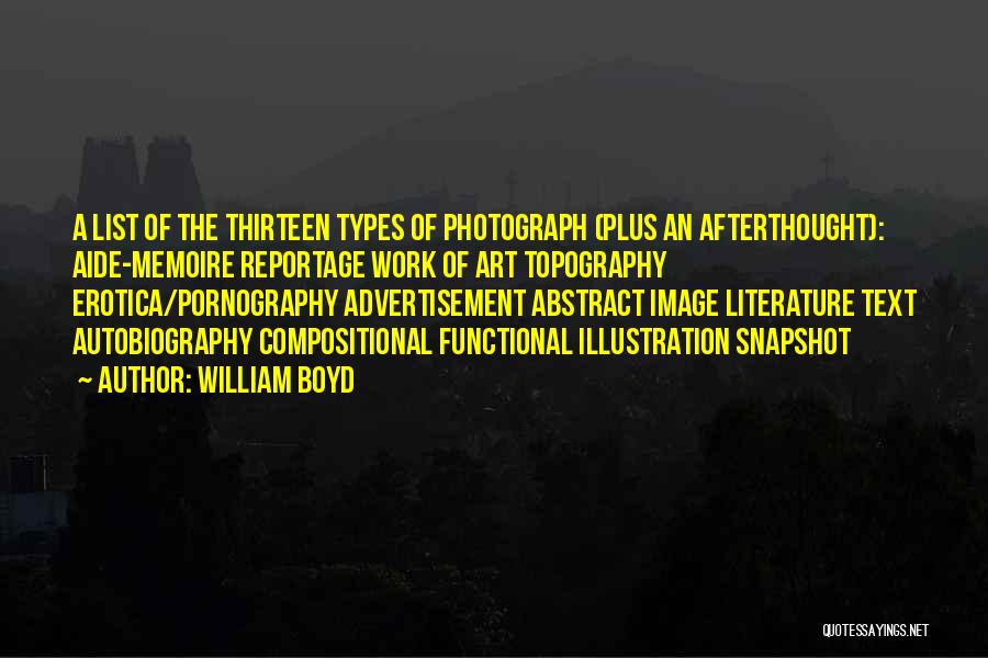 Functional Art Quotes By William Boyd