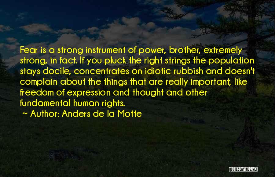 Fundamental Human Rights Quotes By Anders De La Motte