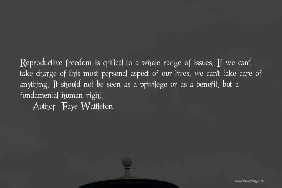 Fundamental Human Rights Quotes By Faye Wattleton