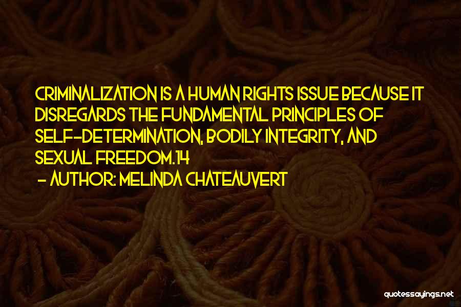 Fundamental Human Rights Quotes By Melinda Chateauvert