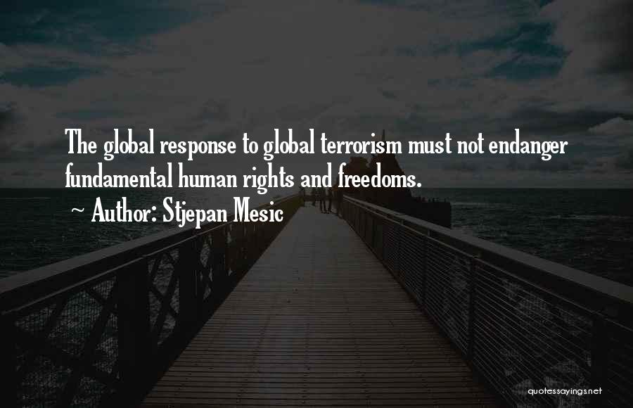 Fundamental Human Rights Quotes By Stjepan Mesic