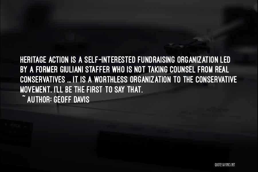 Fundraising Quotes By Geoff Davis