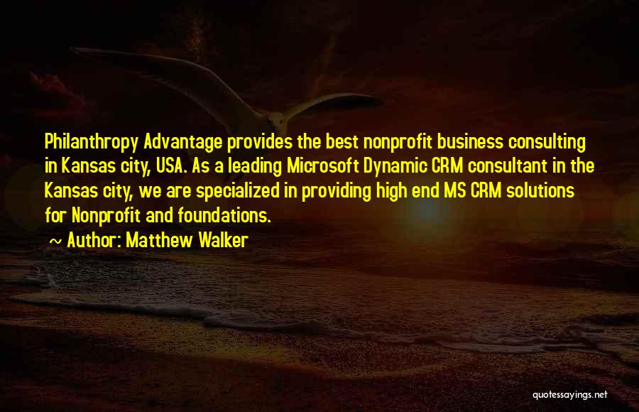 Fundraising Quotes By Matthew Walker