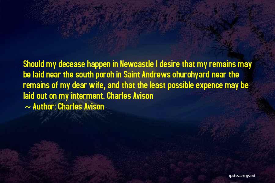 Funeral Arrangements Quotes By Charles Avison
