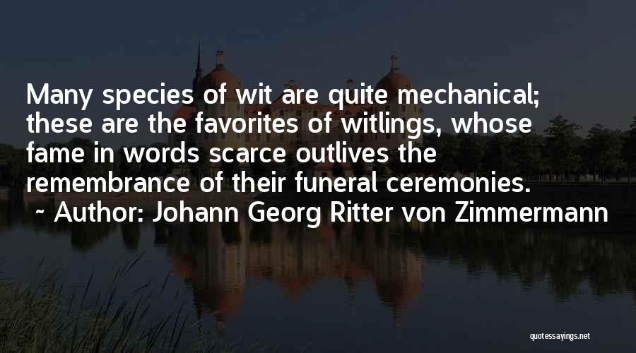 Funeral Quotes By Johann Georg Ritter Von Zimmermann