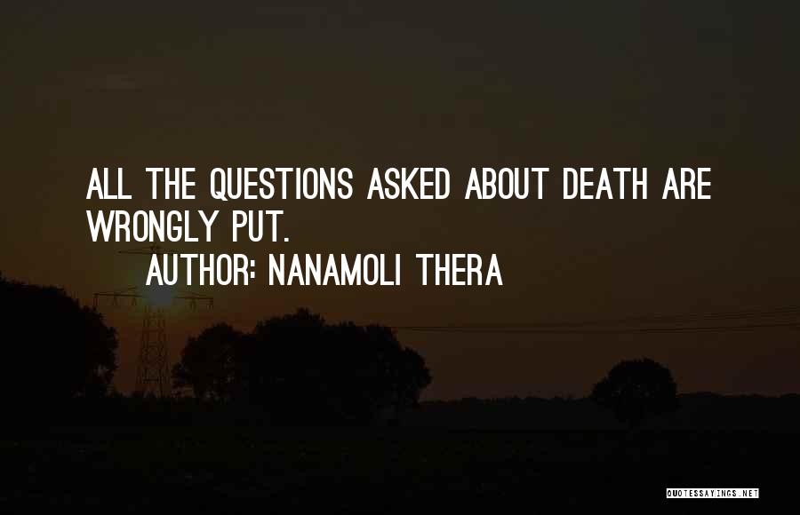 Funerary Quotes By Nanamoli Thera