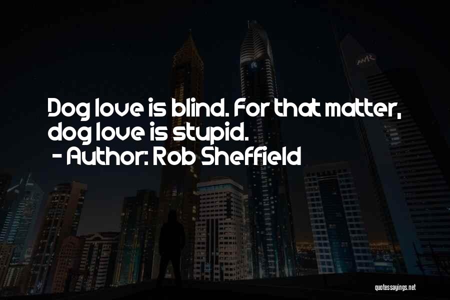 Funny Blind Love Quotes By Rob Sheffield