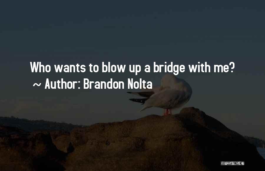 Funny Blow Up Quotes By Brandon Nolta