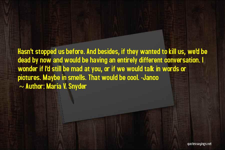 Funny Conversation Quotes By Maria V. Snyder