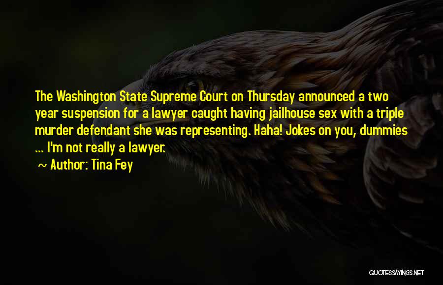 Funny Defendant Quotes By Tina Fey