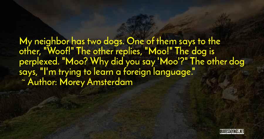Funny Dog Quotes By Morey Amsterdam