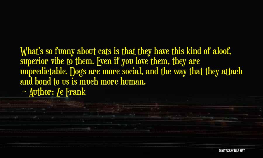 Funny Dogs And Cats Quotes By Ze Frank