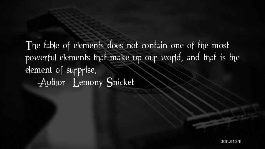 Funny Element Quotes By Lemony Snicket