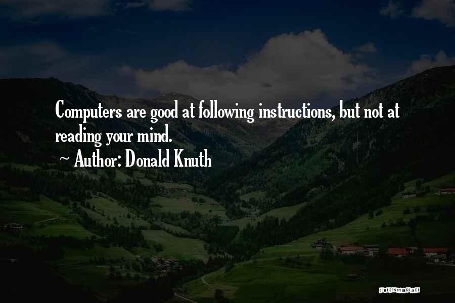 Funny Following Quotes By Donald Knuth