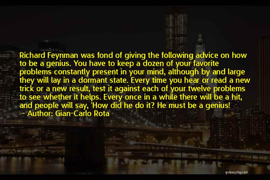 Funny Following Quotes By Gian-Carlo Rota