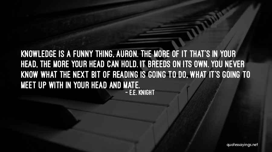 Funny Head Up Quotes By E.E. Knight