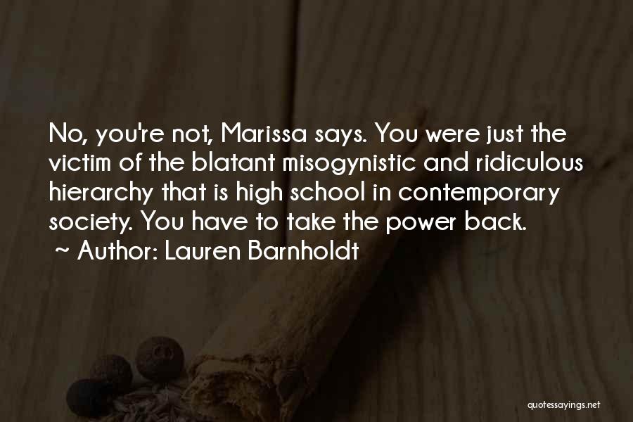 Funny High School Quotes By Lauren Barnholdt