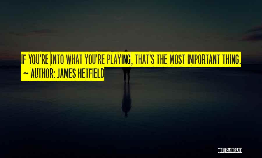 Funny Inspiring Quotes By James Hetfield