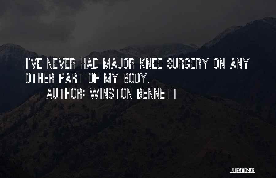 Funny Knee Quotes By Winston Bennett