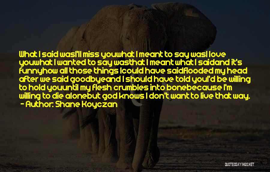 Funny Love You Quotes By Shane Koyczan
