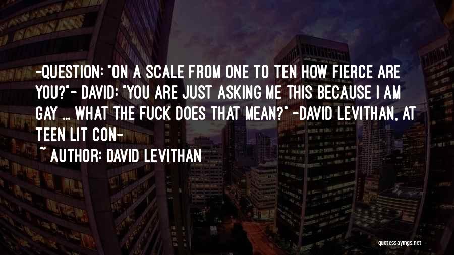 Funny Mean Quotes By David Levithan