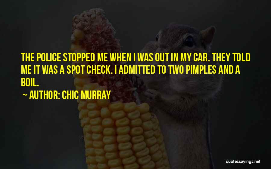 Funny Pimples Quotes By Chic Murray