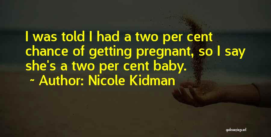 Funny Pregnant Quotes By Nicole Kidman