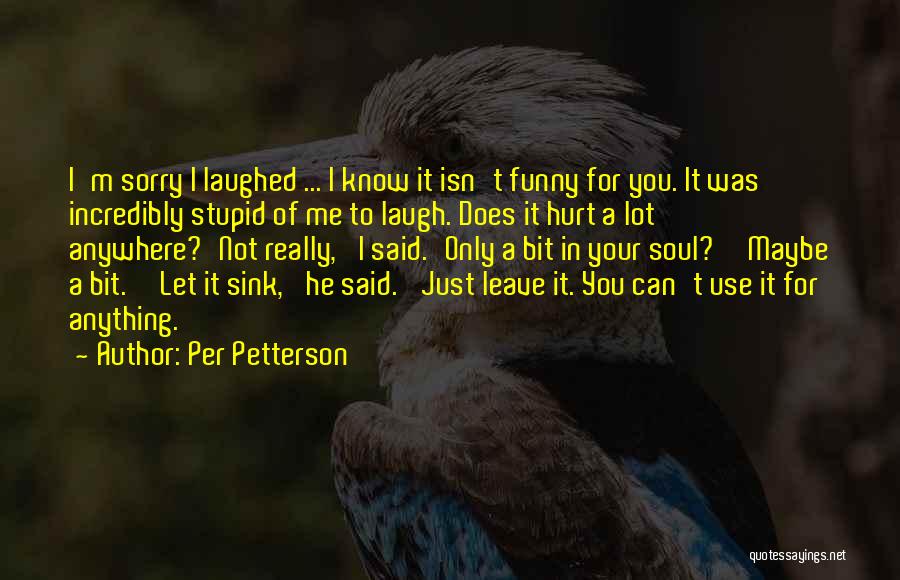 Funny Sorry Not Sorry Quotes By Per Petterson