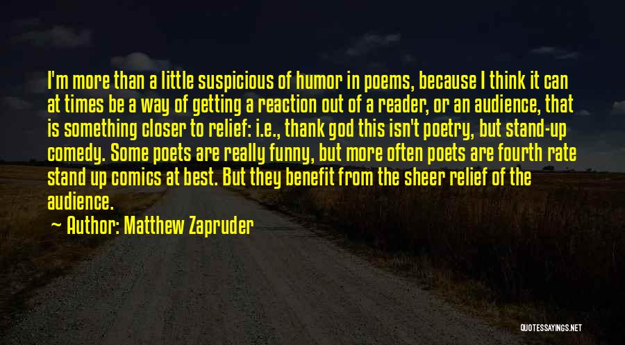 Funny Stand Out Quotes By Matthew Zapruder