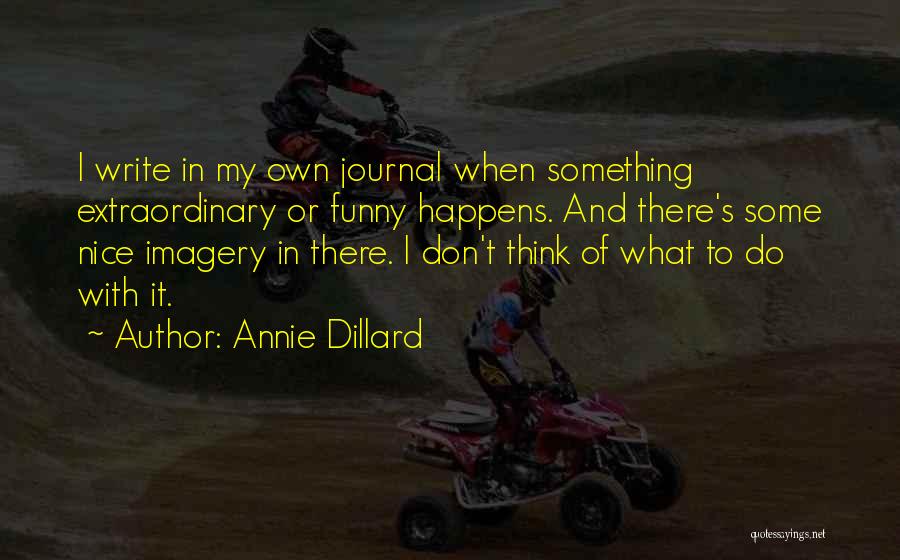 Funny Writing Quotes By Annie Dillard