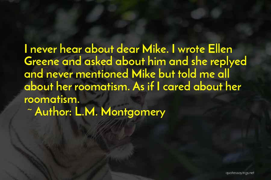 Funny Yes Dear Quotes By L.M. Montgomery