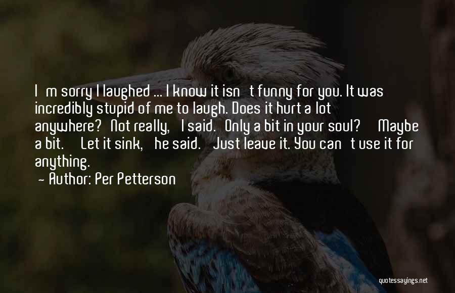 Funny You're Stupid Quotes By Per Petterson