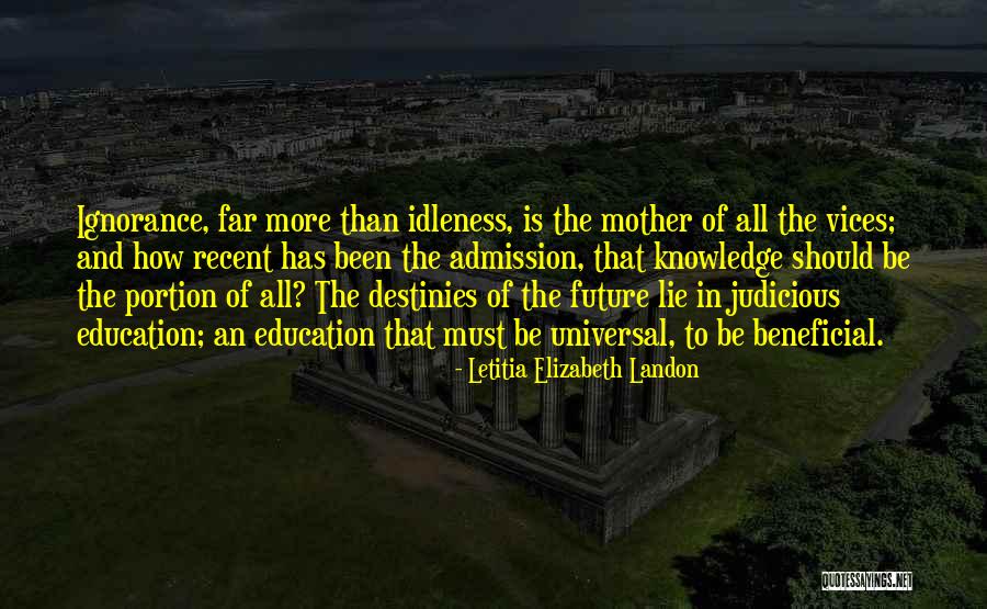 Future And Education Quotes By Letitia Elizabeth Landon