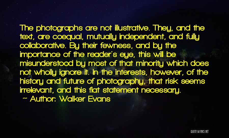 Future And History Quotes By Walker Evans