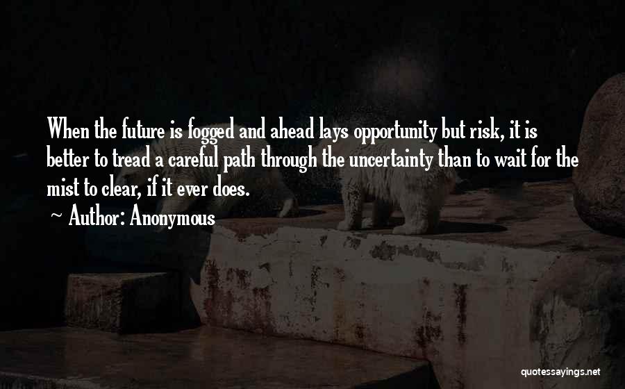 Future And Uncertainty Quotes By Anonymous