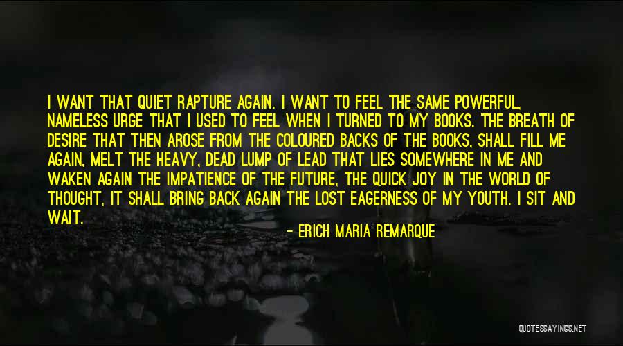 Future And Youth Quotes By Erich Maria Remarque Future And Youth Quotes By Erich Maria Remarque