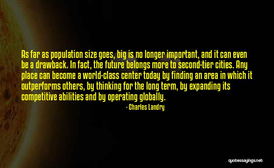 Future Belongs Quotes By Charles Landry Future Belongs Quotes By Charles Landry