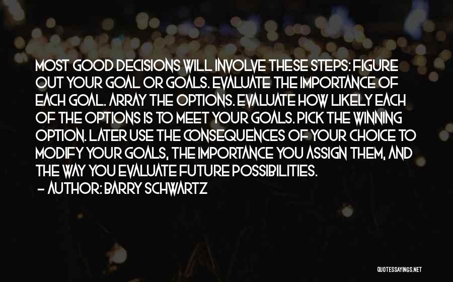 Future Possibilities Quotes By Barry Schwartz