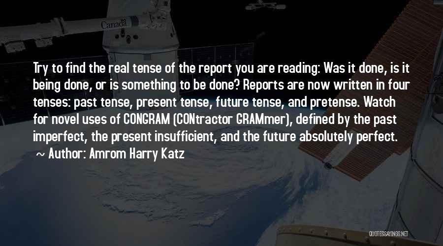 Future Tense Quotes By Amrom Harry Katz