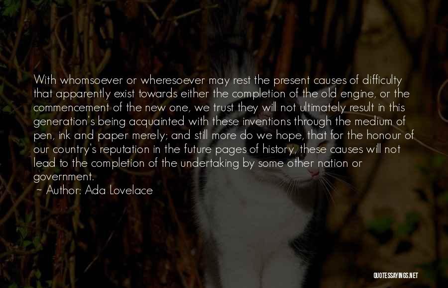 Future Undertaking Quotes By Ada Lovelace