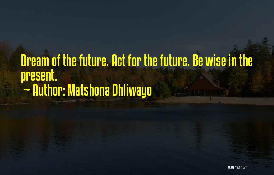 Future Wise Quotes By Matshona Dhliwayo